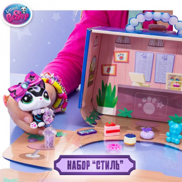 00701_LPS Игровой набор "Стиль", фигурка животного с аксессуарами, Сиамская кошка