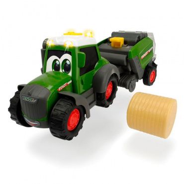 3815001 Игрушка Трактор Happy Fendt с прессом для сена на бат. (свет, звук), 30 см
