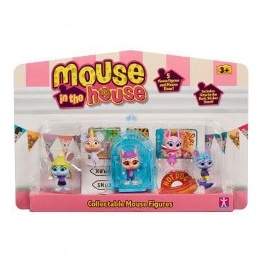 41725 Игровой набор 5в1 Милли и мышки синий.TM Mouse in the House