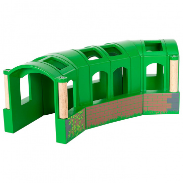 33709 BRIO Игрушка Тоннель-трансформер из 3х секций,22х8х8см,кор.