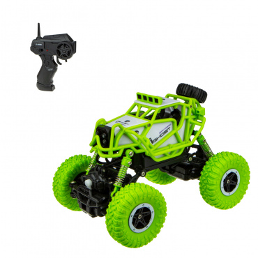 Т10947 Игрушка 1toy Драйв, раллийная машина бигвил на р/у,2,4GHz,4WD, скорость до 14км/ч, зеленая