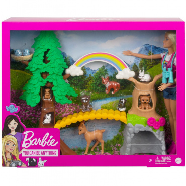 GTN60 Игровой набор с куклой Barbie серия "Кем быть?" Исследователь дикой природы