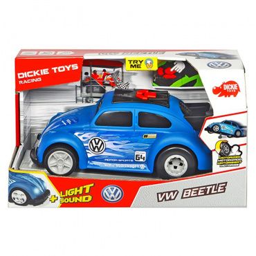 3764011 Игрушка Рейсинговый автомобиль VW Beetle моторизированный на бат. (свет, звук), 25 см