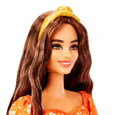 FBR37/HBV16 Кукла Барби серия "Игра с модой" В оранжевом платье в цветочек