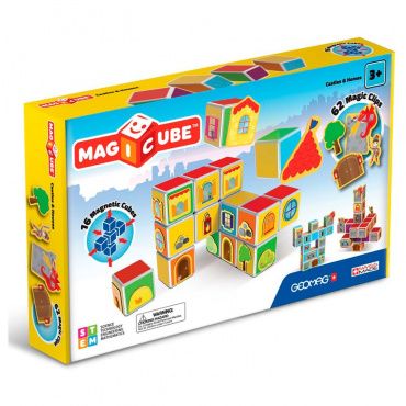 GEO144 Набор Магнитные кубики Magicube Замки и дома (16 шт) TM toys