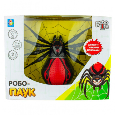 Т16447 1toy Игрушка Робо-паук (свет, звук, движение), коробка 30*23*10 см, 3 *1,5 В АА (в комп не вх