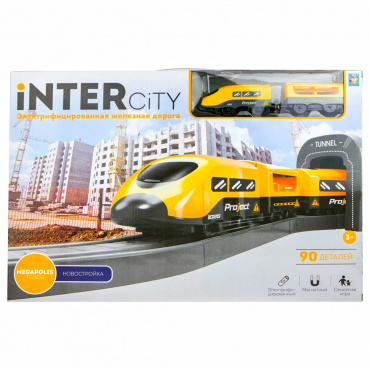 Т20836 1toy InterCity Megapolis набор жел.дорога "Новостройка", 90 дет.