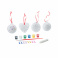 ВВ1325 Набор для творчества "Ёлочные украшения со стразами"(2 шарика, круг, сердце)