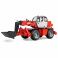 02129 Игрушка из пластмассы Погрузчик колесный Manitou MRT 2150 с телескопическим ковшом