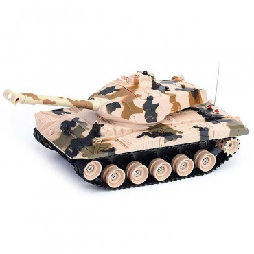 М85893 Боевой танк на ик-упр. Play Smart, Full Func, аккум./адаптер, BOX 49,5x15x14,5 см, корич.хаки