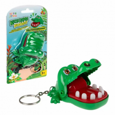 Т25088 1toy ИГРОДРОМ мини "Крокодил укусил", блистер 16,1*9,2*4,8см