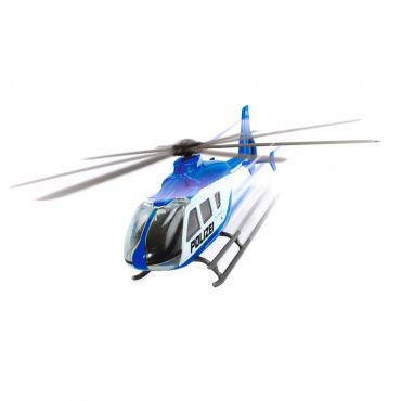 203714006 Игрушка Вертолёт EC 135 die-cast с крутящимися лопастями 21см