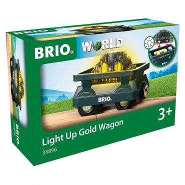 33896 BRIO Игрушка. Вагончик с светящимся грузом золота, 2 эл.
