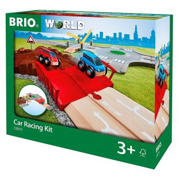 33819 BRIO Игровой набор с автодорогой, мостом и переездом (14 элементов) 59,5х43,3 см