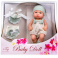 Т22493 1toy PREMIUM Пупс в голуб.одежде 30 см, с 2-мя предметами одежды
