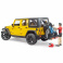 02543 Игрушка из пластмассы Внедорожник Wrangler Rubicon Unlimited c велосипедистом и фигуркой