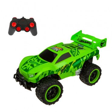 Т10981 Игрушка Hot Wheels багги бигвил на р/у, со светом, скорость 8км/ч, с АКБ, зелёная