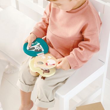 E8539_HP Развивающие игрушки для малышей Книжка-подвеска "Домашние животные" серия Пастель