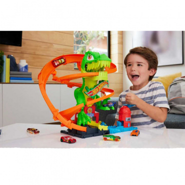 JBM73 Автотрек Hot Wheels "Атака огненного Ти-Рекса"