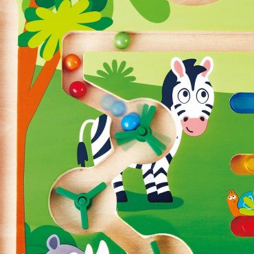 E1714_HP Игрушка Детский магнитный лабиринт с шариком "Джунгли", учим цвета и животных