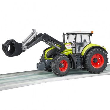 03013 Игрушка из пластмассы Трактор Claas Axion 950 c погрузчиком