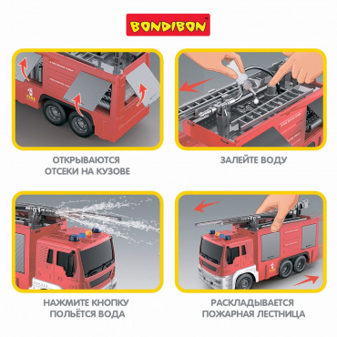 ВВ5525 Инерционная машина Bondibon «ПАРК ТЕХНИКИ», пожарная служба, многофункциональная ВВ5525 Инерционная машина Bondibon «ПАРК ТЕХНИКИ», пожарная служба, многофункциональная