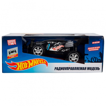 Т10984 Игрушка Hot Wheels багги на р/у, cо светом, скорость до 17км/ч, с АКБ, чёрная