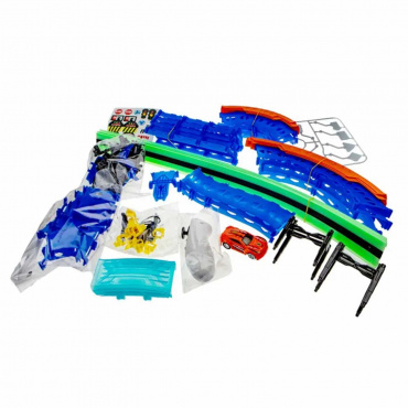 Т21043 1toy Neotrack автотрек 62 детали светящийся ик управление в компл 1 машинка с акб