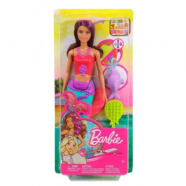 GGG59 Кукла Barbie Русалочка, меняющая цвет, серия Путешествия