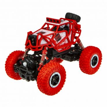 Т10946 Игрушка 1toy Драйв, раллийная машина бигвил на р/у, 2,4GHz, 4WD,скорость до 14км,красно-белая