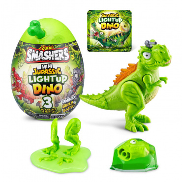 74107 Игрушка Zuru Smashers "Mini Jurassic Light-Up Dino", в ассортименте