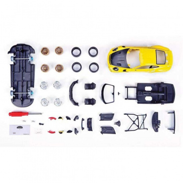 39523 DIY машинка с отверткой die-cast Porsche 911 GT2 RS, 1:24, чёрно-жёлтая