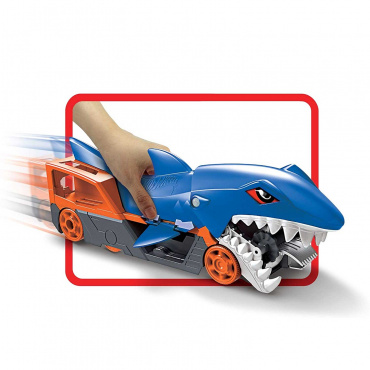 GVG36 Игровой набор Hot Wheels Грузовик Голодная акула с хранилищем для машинок