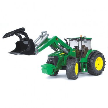 03051 Игрушка из пластмассы Трактор John Deere 7930 с погрузчиком