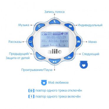 60923 Медиаплеер Большой зайка Alilo G7. Цвет синий