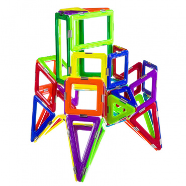ВВ2320 Магнитный конструктор Geosmart/ Bondibon, Звездолёт, 42 дет., арт. GEO 300.
