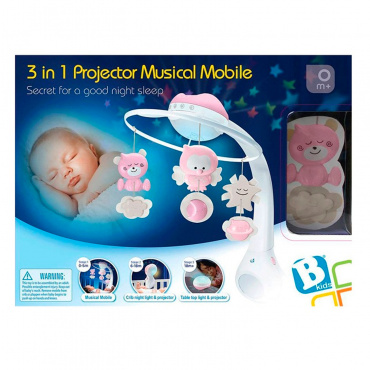 4914 Игрушка 3 в 1 Музыкальный мобиль-проектор (розовый) Infantino