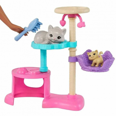HHB70 Кукла Barbie. Игровой набор Barbie и котята