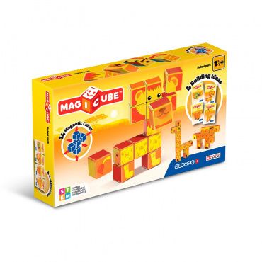 GEO135 Набор Магнитные кубики Magicube Сафари (14 шт) TM toys