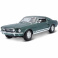 31166 Машинка die-cast 1967 Ford Mustang Fastback, 1:18,  тёмно-зеленая, открывающиеся двери