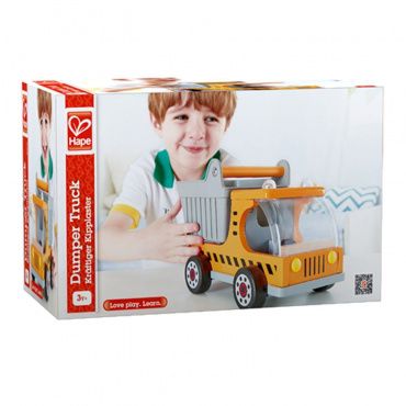 E3013_HP Деревянная игрушка машинка - грузовик "Самосвал на стройке"