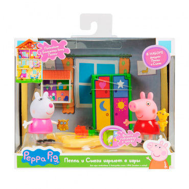 35355 Игровой набор Пеппа и Сьюзи играют в игры. TM Peppa Pig