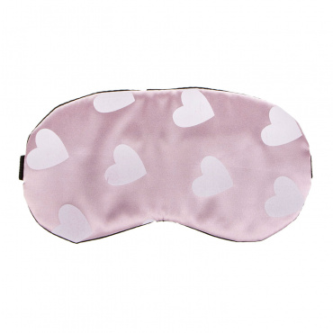 Т20877 Lukky Fashion маска для сна Сердечки, розовый, 24,6х14,6, пакет