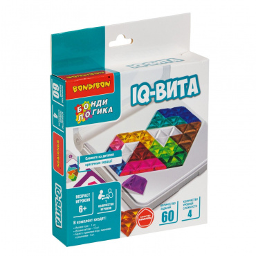 ВВ6530 Игра настольная логическая БондиЛогика Bondibon "IQ-ВИТА", цвет поля белый