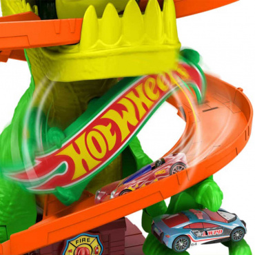 JBM73 Автотрек Hot Wheels "Атака огненного Ти-Рекса"