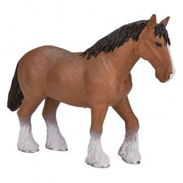 AMF1026 Игрушка. Фигурка животного "Лошадь Клейдесдаль, коричневая"