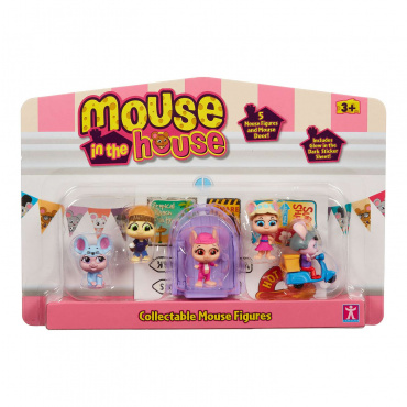 41726 Игровой набор 5в1 Милли и мышки розов.TM Mouse in the House