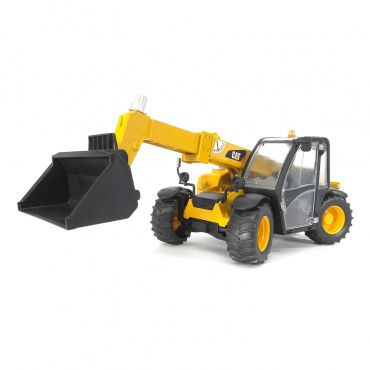 02141 Игрушка из пластмассы Погрузчик колёсный CAT Telehandler с телескопическим ковшом