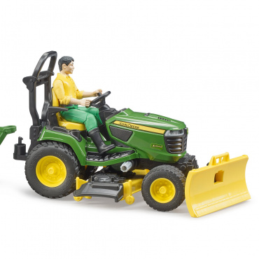 62104 Игрушка из пластмассы Трактор John Deere с прицепом и фигуркой