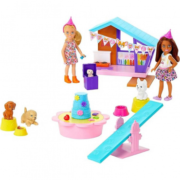 HJY88 Игровой набор Barbie Челси "День рождения щенков"